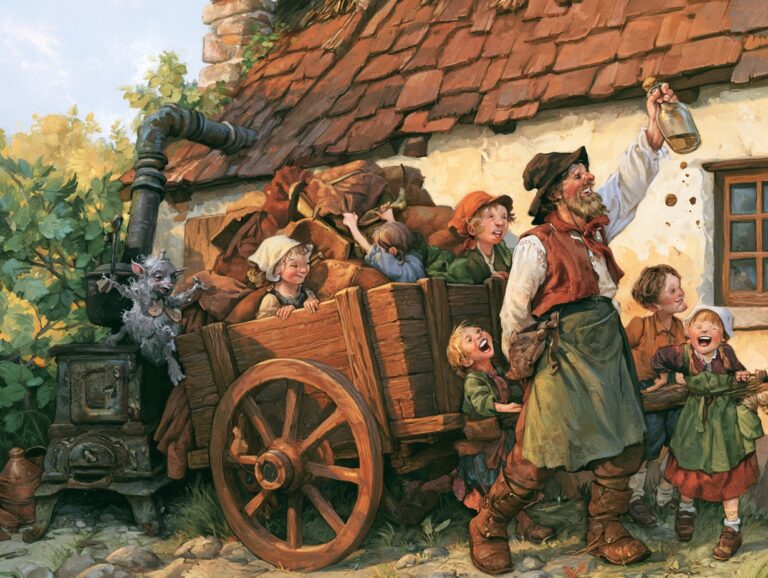 Ilustrace k pohádce Bída