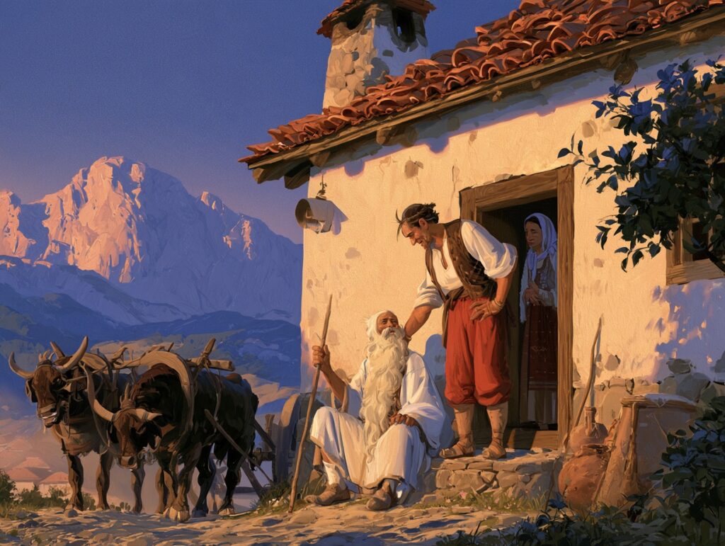 Ilustrace k pohádce Bulharské pohostinství