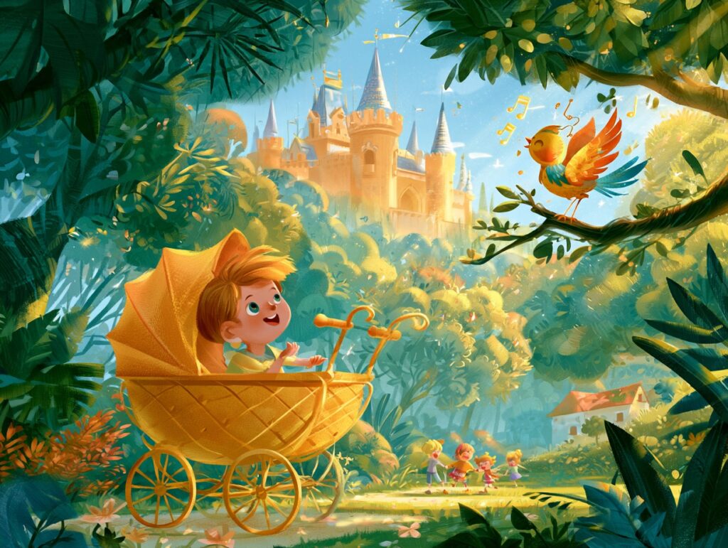 Ilustrace k pohádce Čarovné ptáče