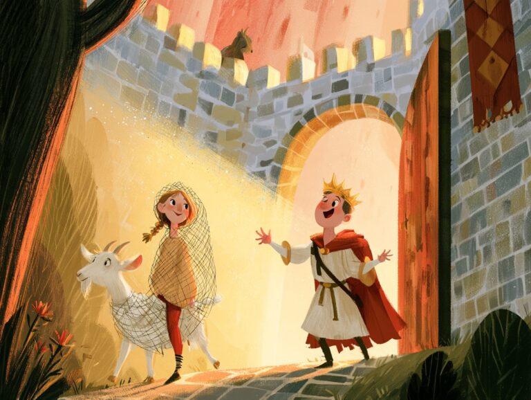 Ilustrace k pohádce Chytrá vesničanka