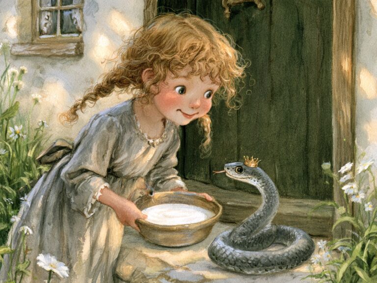Ilustrace k pohádce Hadí koruna