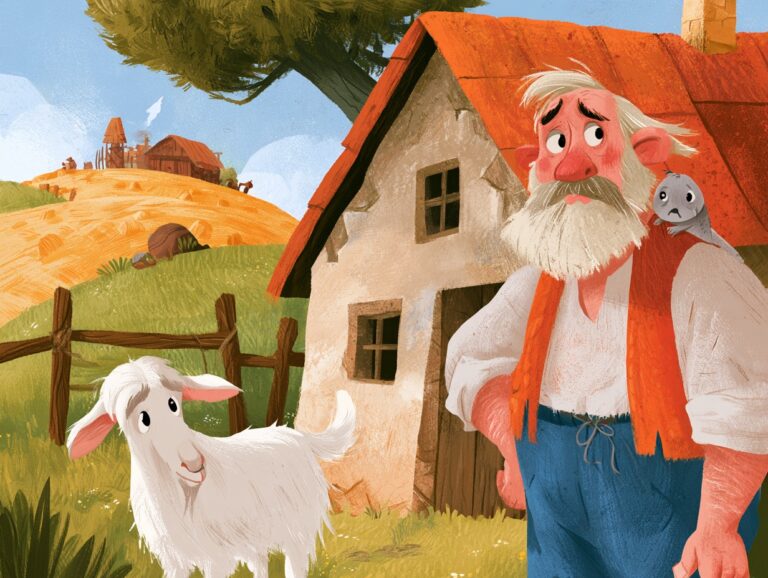 Ilustrace k pohádce Hoře přehoře
