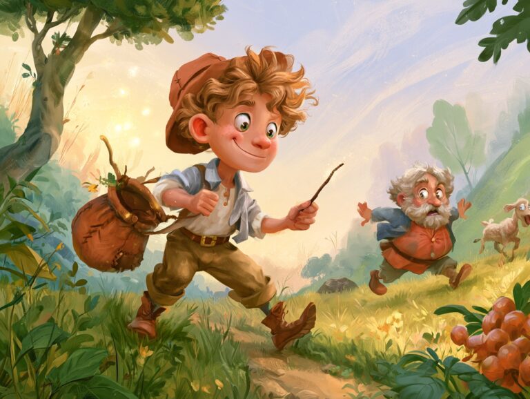 Ilustrace k pohádce Hup do mošny!