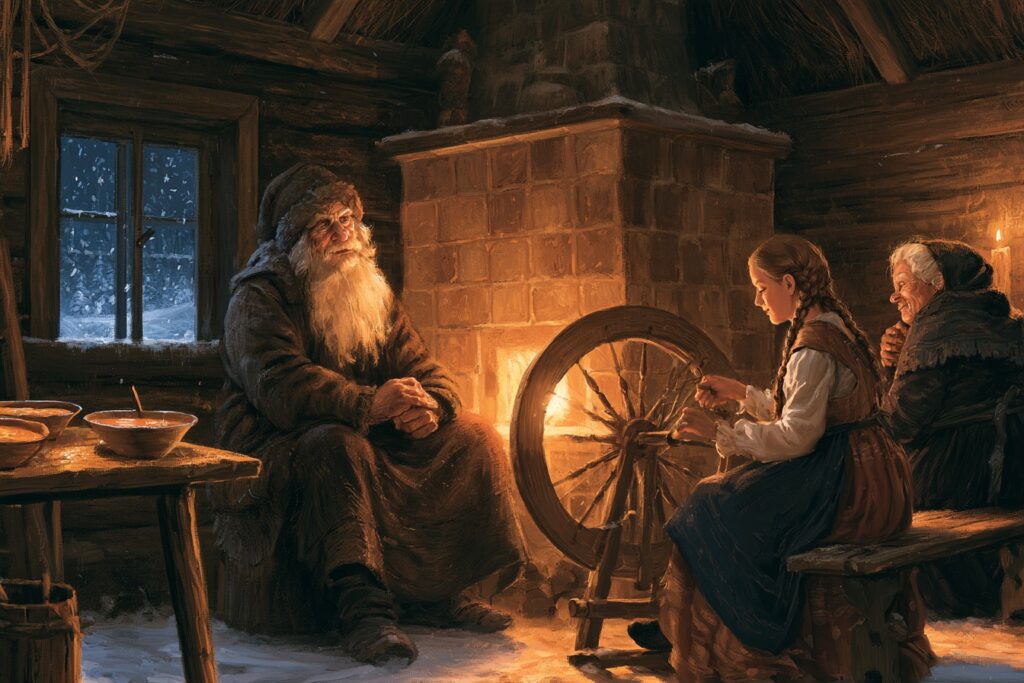 Ilustrace k pohádce Krakonoš a vděčný žebrák