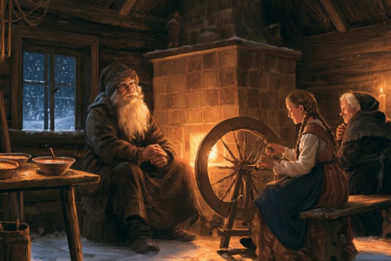 Ilustrace k pohádce Krakonoš a vděčný žebrák