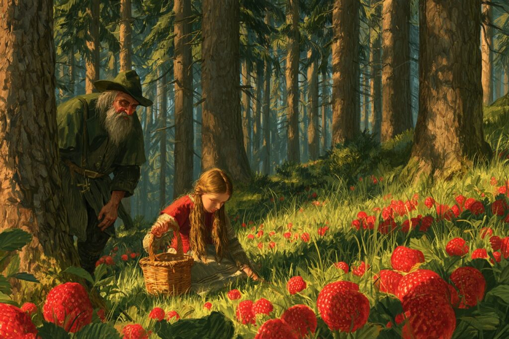 Ilustrace k pohádce Krakonošovy jahody