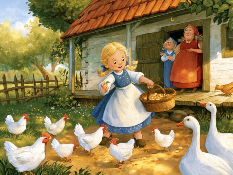 Ilustrace k pohádce O dobrotivé Kateřině