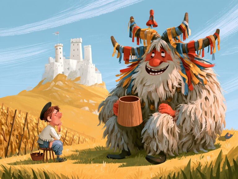 Ilustrace k pohádce O Kurentovi