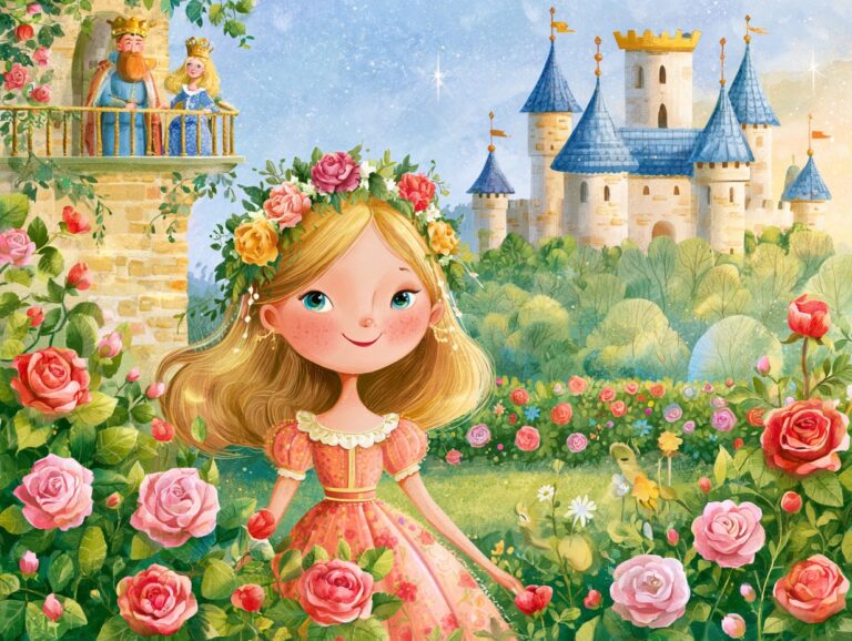 Ilustrace k pohádce O Květušce