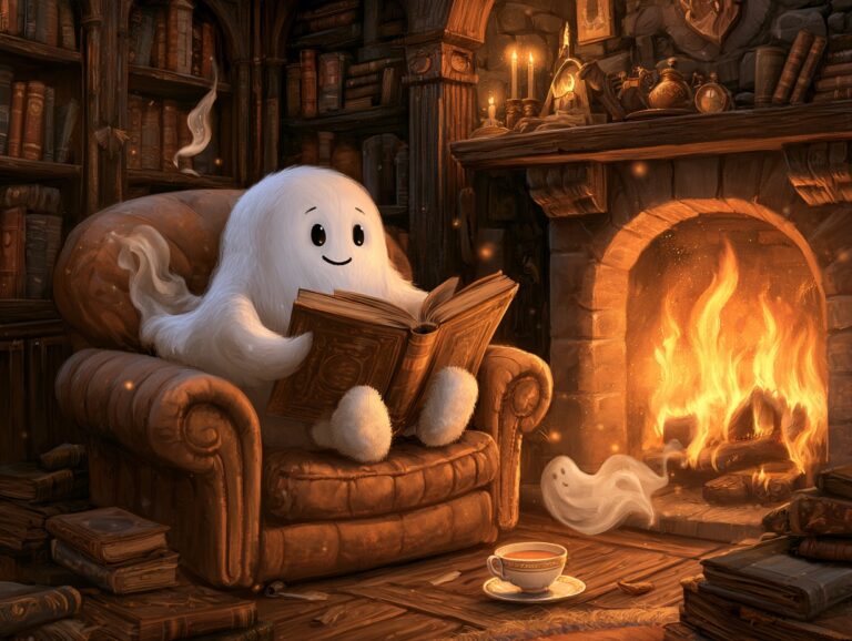 Ilustrace k pohádce O líném strašidle Gustavovi