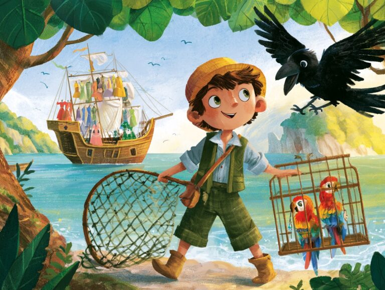 Ilustrace k pohádce Ptáčník králem