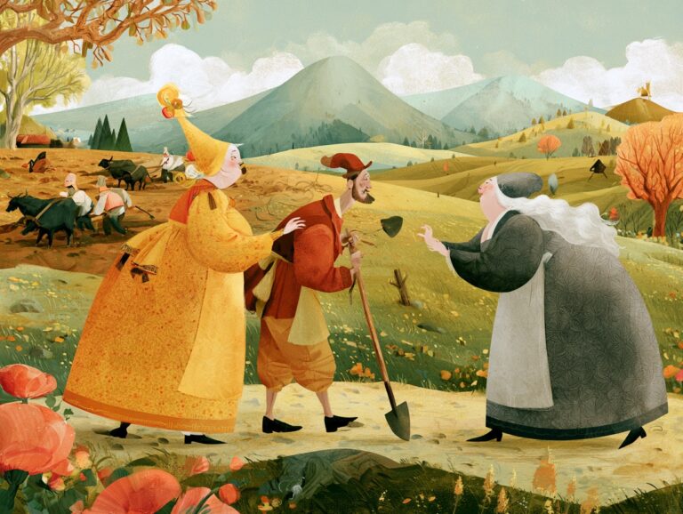 Ilustrace k pohádce Štěstí a neštěstí