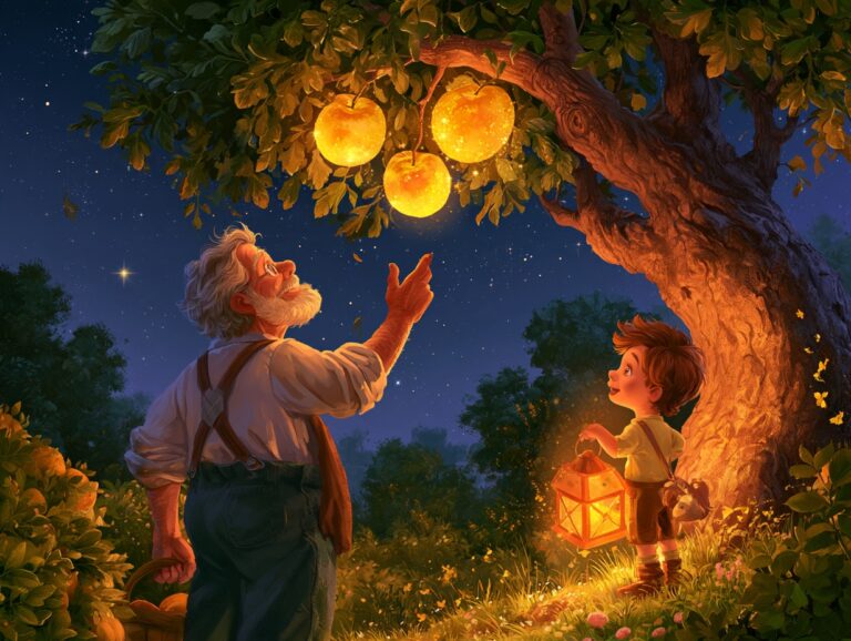 Ilustrace k pohádce Tři kouzelná jablka