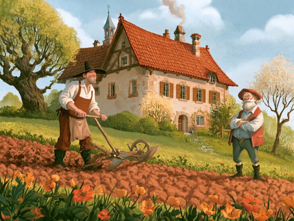 Ilustrace k pohádce Tříska a Kůra