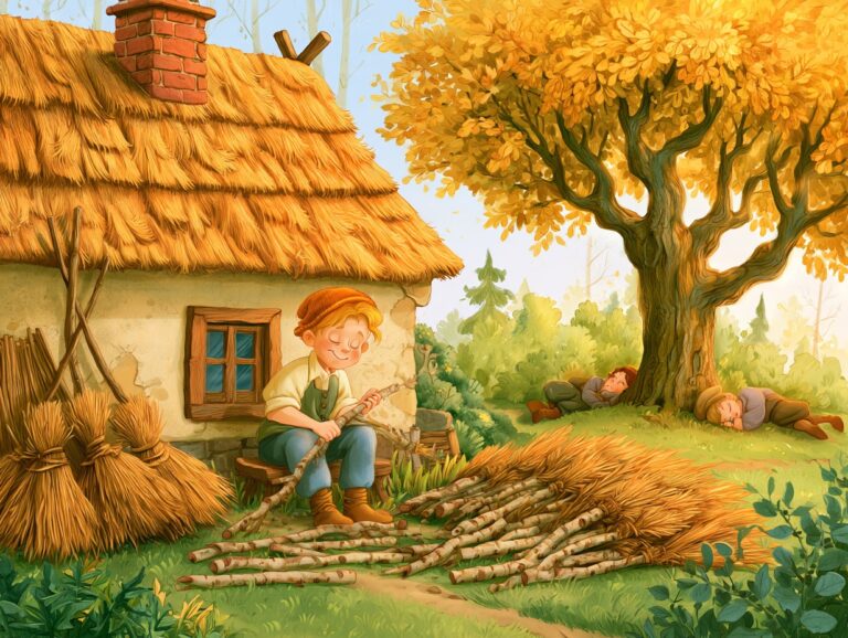 Ilustrace k pohádce Vazač košťat