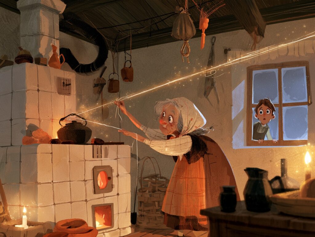 Ilustrace k pohádce Vědma