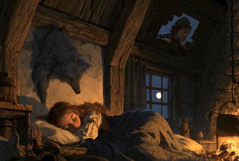 Ilustrace k pohádce Vlčice