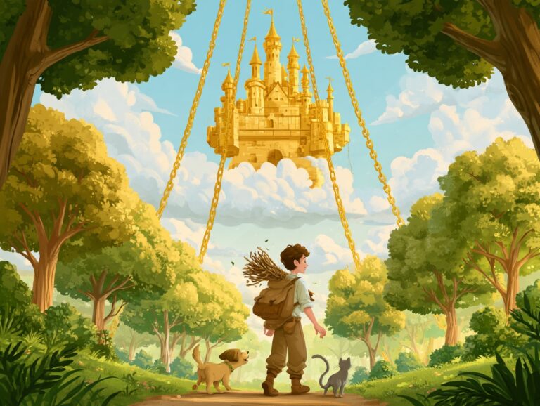 Ilustrace k pohádce Zázračný visutý zámek